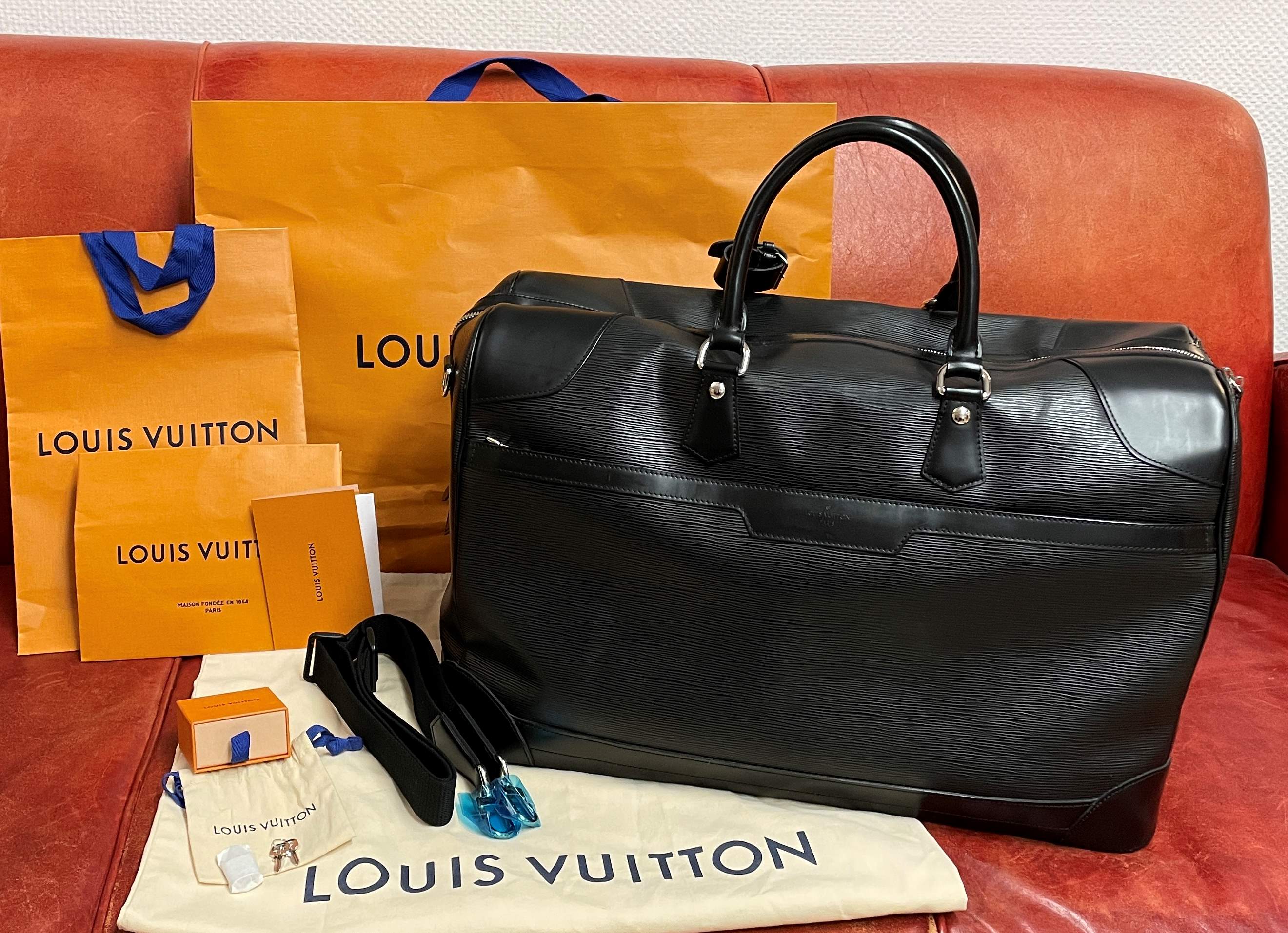 Louis Vuitton Sac de Voyage Bourget 55 Epi Leder Schwarz